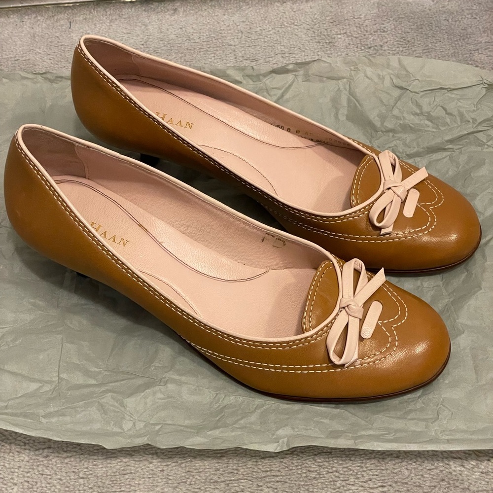 Cole Haan Tan kitten heels